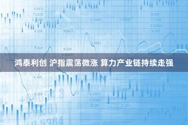 鸿泰利创 沪指震荡微涨 算力产业链持续走强